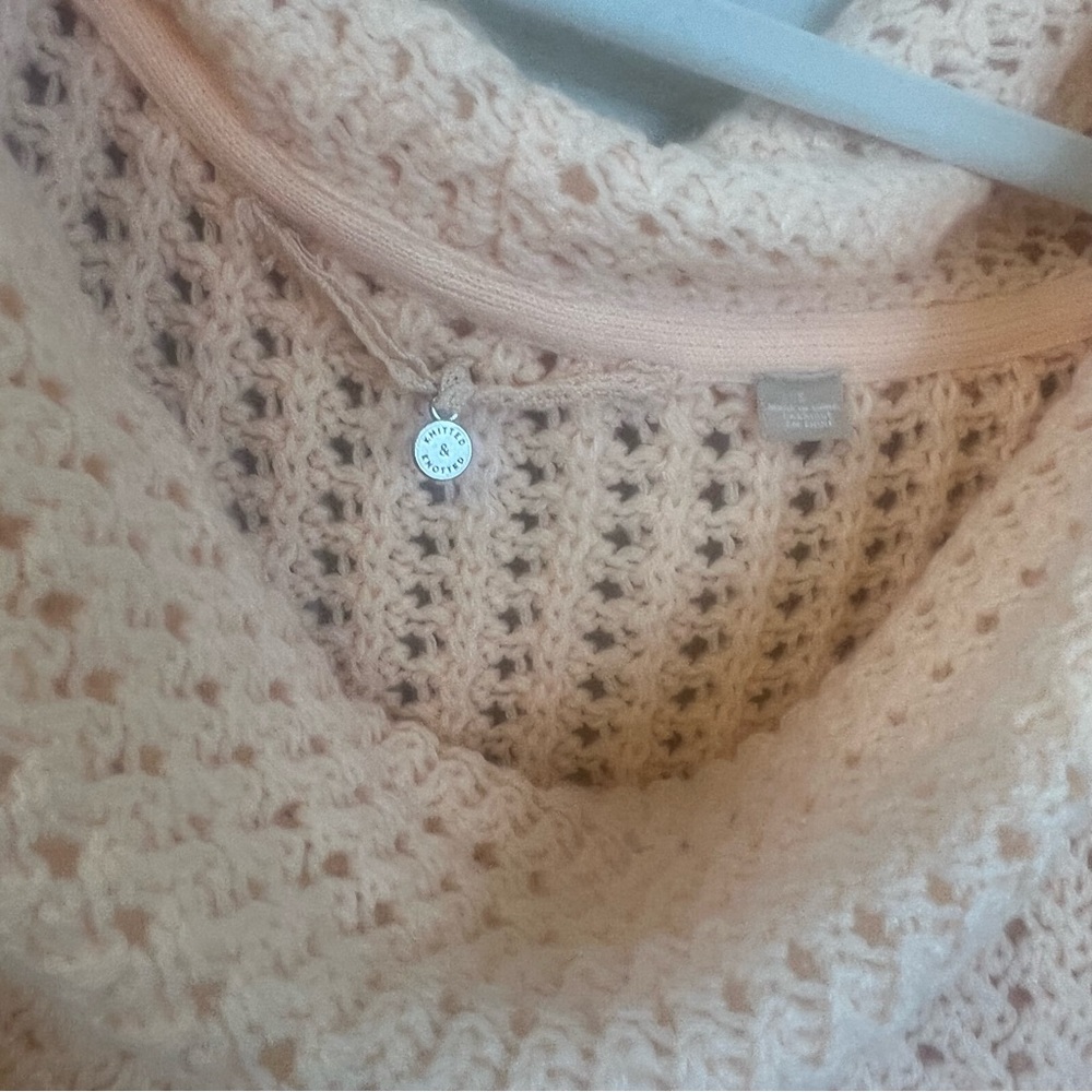 Anthropologie Knitted‎ & Knotted Open Knit Cowl Neck Sweater - Picture 3 of 3